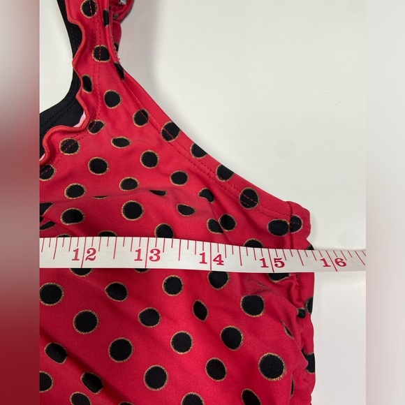 Liz Claiborne Tankini Top Red w/ Black Bottoms - Picture 4 of 9